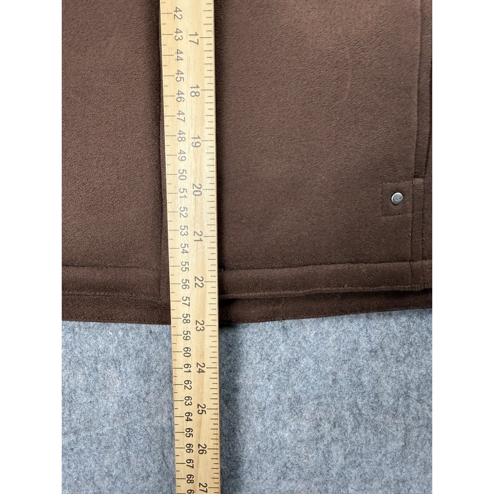 Lauren Ralph Lauren Original Dry Goods Faux Suede Vest Brown w/Sherpa Sz P/S - Picture 3 of 7